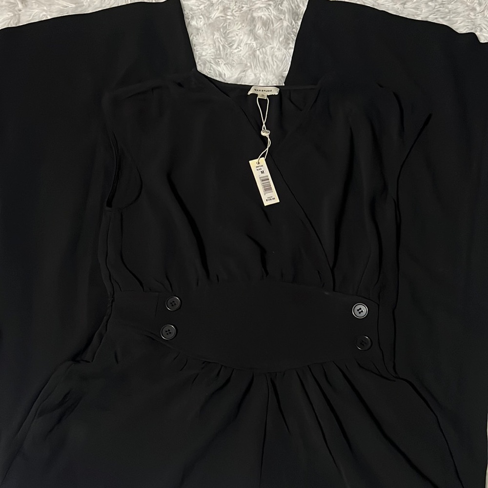 Black romper with pockets